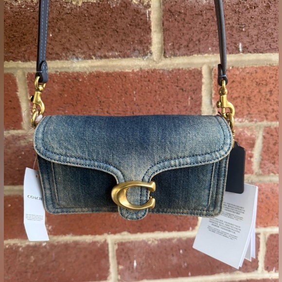 Coach Handbags - Coach Blue DenimTabby Shoulder Crossbody Bag CCX33 20 Calf Leather Brass NEW